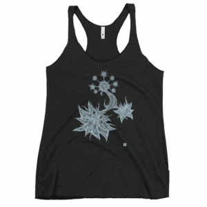 Womens Racerback Tank Top Vintage Black Front 68546473c7513